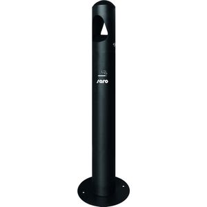Rookpaal zwart | Staande asbak | Binnenbak verwijderbaar | (H) 100 cm - Ø 29 cm