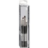 Make-up Kwasten Set - 1 Blender - 1 Wenkbrauwpenseel - 1 Eyeliner - 1 Applicator