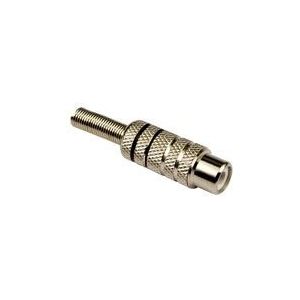 Tulp (v) audio/video connector - tot 6mm - metaal / zwart
