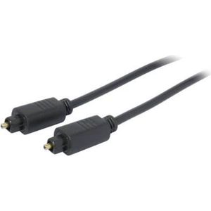 Digitale Optische Toslink Audiokabel om digitaal geluid over te brengen | Toslink Digitale audio Aansluitkabel [1x Toslink-stekker (ODT) - 1x Toslink-stekker (ODT)] 1.50 m Zwart