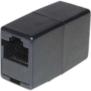 UTP CAT6 Gigabit RJ45 koppelstuk / zwart
