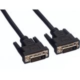 DVI-D Kabel - 24+1 - Dual Link - Full HD 60Hz - 1 meter - Zwart