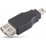 USB Mini B (m) - USB-A (v) adapter - USB2.0 / zwart