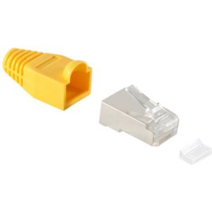 RJ45 Stekker met Gele Tule - CAT5 en CAT6 - Per stuk - 8P8C - STP