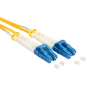 LC Duplex Optical Fiber Patch kabel - Single Mode OS1/OS2 - geel - 1 meter