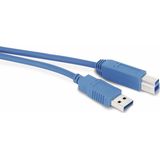 S-IMPULS USB3.0 Anschlusskabel, A/B, 0,5 m, blau