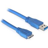 USB Micro naar USB-A kabel - USB3.0 - tot 2A / blauw - 1 meter