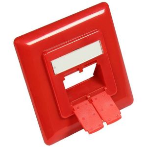 Wandcontactdoos afdekplaat / rood