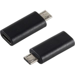 USB Micro B (m) - USB-C (v) adapter - USB2.0 / zwart