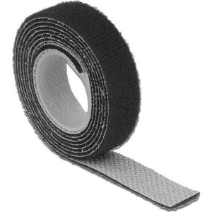 Klittenband rol 13mm / zwart (1 meter)