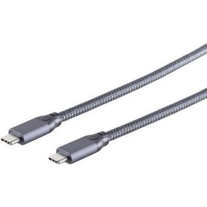 USB-C Kabel - USB 3.2 Gen 2x2 - 100W PD - Nylon Sleeve - Pro - 2 meter - Zwart