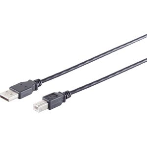 USB-A - USB-B kabel | USB2.0 | 2,5W | zwart | 0,50 meter
