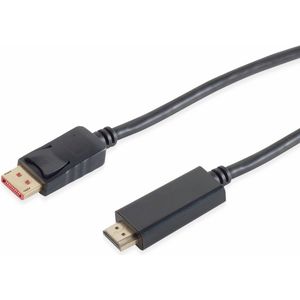 S-IMPULS 1.4 DisplayPort-Kabel, DP/HDMI, Stecker/Stecker, 4K, 1,0 m