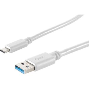 USB-C naar USB-A kabel - USB3.0 - tot 2A / wit - 1 meter