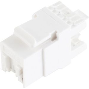 UTP CAT6 Gigabit Keystone module RJ45 - LSA - met afsluitcover / wit