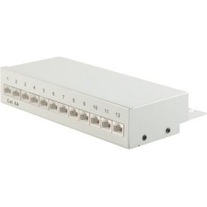 CAT - Gigabit Desktop Patch Panel - Grijs - 12 Poorten - Afgeschermd