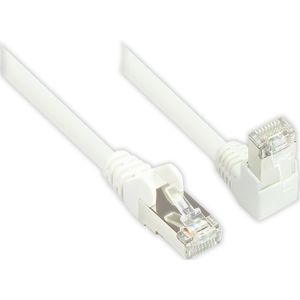 S/FTP CAT6 Gigabit netwerkkabel haaks/recht / wit - 15 meter