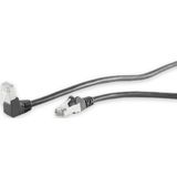S-IMPULS CAT.6 Patchkabel, S/FTP, 90°-gerade, 0,5 m, schwarz