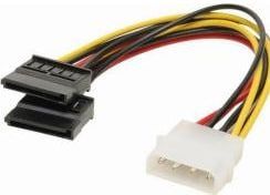 S-IMPULS SATA-Stromversorgungsadapter, 5,25""-Stecker auf 2x SATA-Stecker