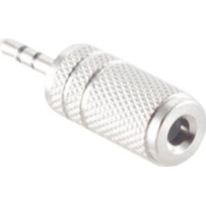 2,5mm Jack (m) - 3,5mm Jack (v) adapter / metaal