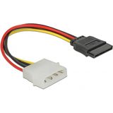 Molex (m) - SATA (v) adapter - 0,15 meter