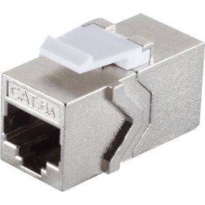 STP CAT6a Gigabit Netwerk Keystone voor Patchpaneel - RJ45 (v) naar RJ45 (v) - Wit