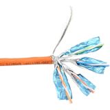 S/FTP CAT7 10 Gigabit 1000 MHz netwerkkabel met vaste aders - AWG23 - LSZH / oranje - 25 meter