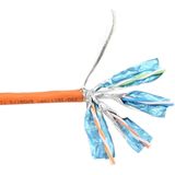 S/FTP CAT7 10 Gigabit Netwerkkabel - CU - 23AWG - Stug - LSZH - 25 meter - Oranje