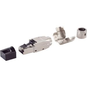 SHIVERPEAKS® -Basic-S-netwerkstekker, Cat. 6A Tool-Less RJ45 stekker, zonder gereedschap, hoek, STP-merk