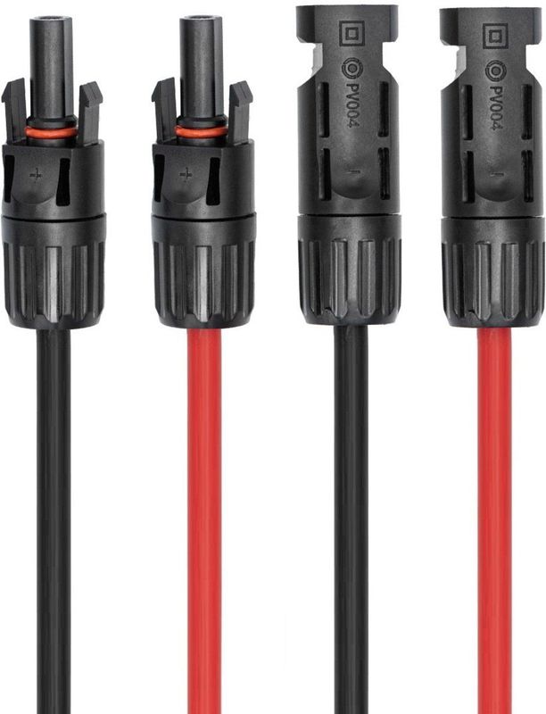 MC4 - Verlengkabel Set - Zwart/Rood - 4mm2 - 20 meter