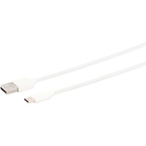 S-IMPULS USB-A Ladekabel, USB-C, 2.0, ABS, weiß, 1,0 m