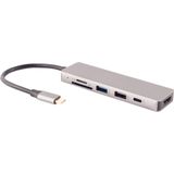 USB-C Multiport Adapter - 6 Aansluitingen - HDMI - USB-A - Power Delivery