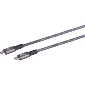 Premium USB-C naar USB-C kabel - USB4 (tot 40 Gbit/s) - PD3.1 tot 240W - video tot 8K 60Hz / zwart - 1 meter