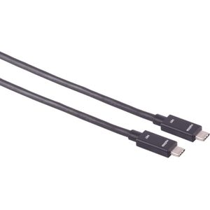 UltraFlex USB-C naar USB-C kabel - USB4 (tot 40 Gbit/s) - PD tot 100W - video tot 8K 60Hz / zwart - 0,25 meter