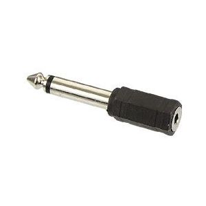 S-IMPULS Klinkenadapter, Stecker 6,3 mm mono / Kupplung 3,5 mm mono, schwarz