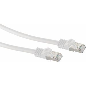 S-IMPULS RJ45 Patchkabel S/FTP (PIMF), m. CAT.7 Rohkabel, 0,5 m, weiß