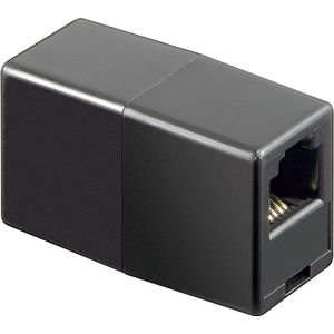 RJ11 - RJ11 telefoon koppelstuk / zwart
