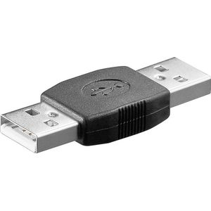USB-A (m) - USB-A (m) koppelstuk - USB2.0 / zwart