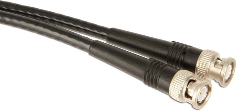 BNC - BNC Kabel - RG58 - 50 Ohm - Zwart - 0,50 Meter