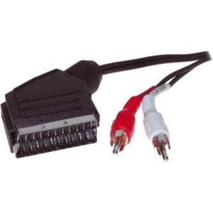 Shiverpeaks S/CONN maximale connectiviteit adapter video/audio scart plug naar 2 cinch pluggen (voor audio), 2m (2 m, Instapniveau, RCA), Audiokabel