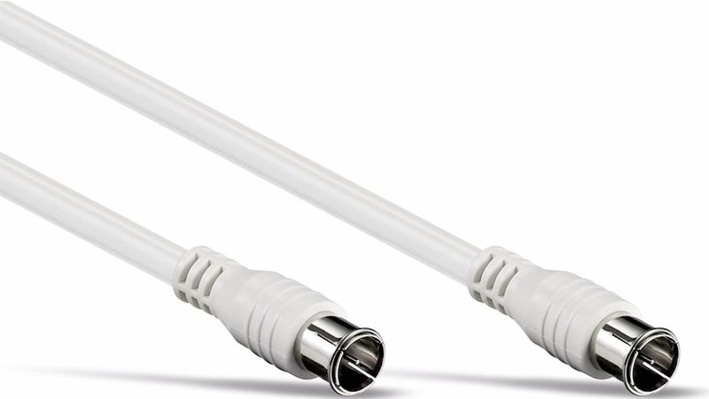 F-quick (m) - F-quick (m) coaxkabel / recht - wit - 7,5 meter