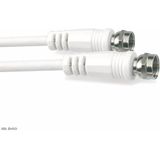 F - Coaxkabel - Wit - 7,5 Meter - F (m) - F (m)
