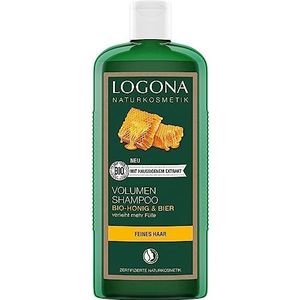 Logona Natuurlijke Cosmetica Volume Shampoo Bier & Bier Honing, Met Biologische Plantenextracten, 500 ml