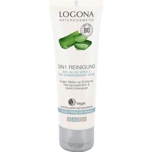 LOGONA - 3IN1 CLEANSER - Make-Up Remover - Organische Damastroos - Aloë Vera