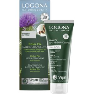 LOGONA Naturkosmetik Color Fix nabehandeling voor plantaardige haarkleuren, fixeert de kleur, haarbehandeling, veganistisch, verpakking van 2 stuks (2 x 100 ml), crème