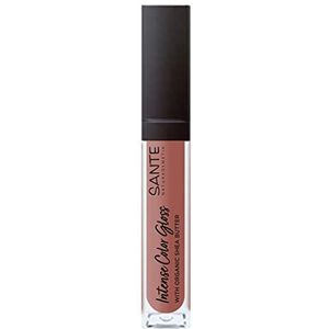 Sante Natuurlijke cosmetica Natuurlijke lipgloss met sheaboter voor verzorgde lippen, Intense Color Gloss, nr. 02 Soothing Terra, per stuk verpakt (1 x 5,3 ml)