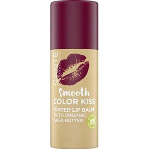 Sante Naturkosmetik Smooth Color Kiss 03 Soft Plum, getinte lippenbalsem, met biologische sheaboter, hydrateert, delicate fruitige geur, 8,5 g