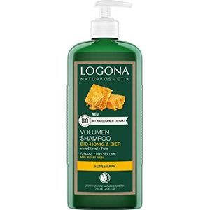 LOGONA Naturkosmetik Volume shampoo voor natuurlijk vol haar, geschikt voor fijn haar, reparatie en verzorging, haarshampoo met veganistische formule van biologische duindoorn, 1 x 750 ml (voordeelgrootte)