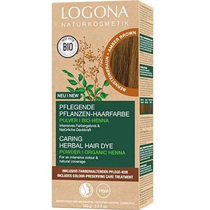 LOGONA - Haarverfset - Barnsteenbruin - Plantaardig - 2 x 50 g