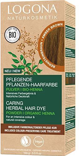 LOGONA - Haarverfset - Barnsteenbruin - Plantaardig - 2 x 50 g